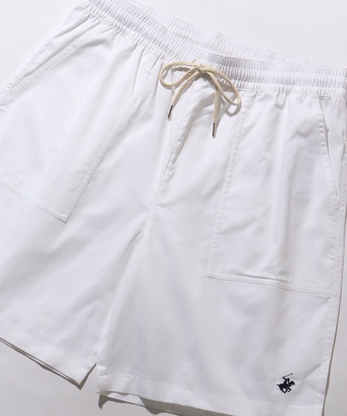 BEVERLY HILLS POLO CLUB（ビバリーヒルズポロクラブ）の「【Beverly Hills Polo Club/ビバリーヒルズポロクラブ】ワンポイントポニー刺繍 カーボンピーチツイル イージーハーフパンツ（その他パンツ・メンズ・ベージュ/スミクロ/ネイビー/ブルーグリーン/ライラック/オフホワイト・LL/L/M）」の9枚目の写真
