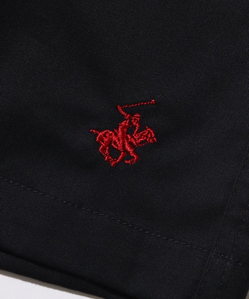 BEVERLY HILLS POLO CLUB（ビバリーヒルズポロクラブ）の「【Beverly Hills Polo Club/ビバリーヒルズポロクラブ】ワンポイントポニー刺繍 カーボンピーチツイル イージーハーフパンツ（その他パンツ・メンズ・ベージュ/スミクロ/ネイビー/ブルーグリーン/ライラック/オフホワイト・LL/L/M）」の12枚目の写真