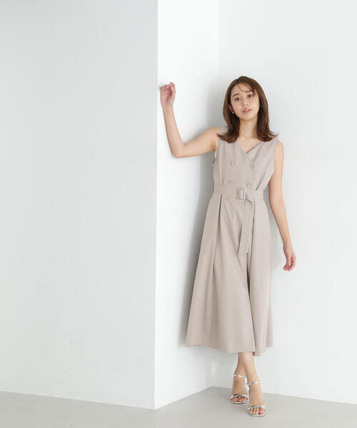 ナチュラルランドリー　ジャンパースカート　ジャンスカ　ベージュ NATURAL LAUNDRY ナチュラルランドリー ジャンパースカート