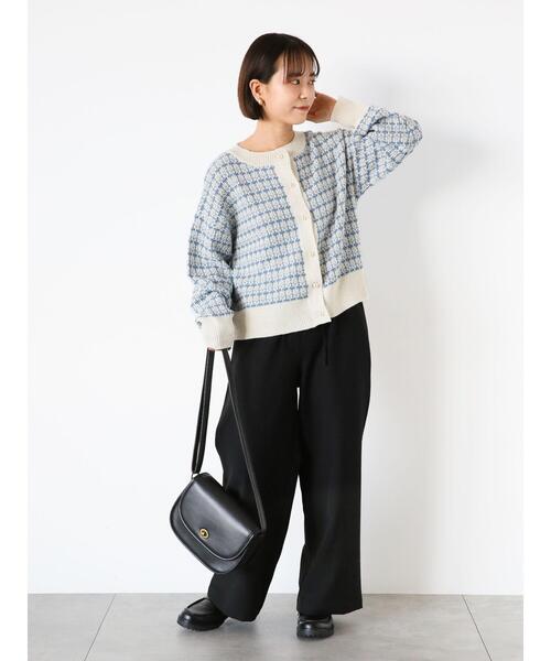 ehka sopo(エヘカソポ)の「配色イージースラックス(スラックス・レディース・ブラック/グレー/ブルー・F)」の10枚目の写真