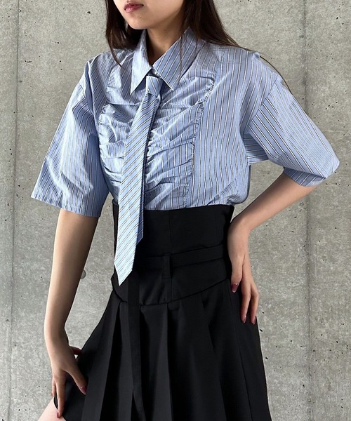 PAGEBOY シャツ セール】ネクタイツキショートシャツ（シャツ/ブラウス