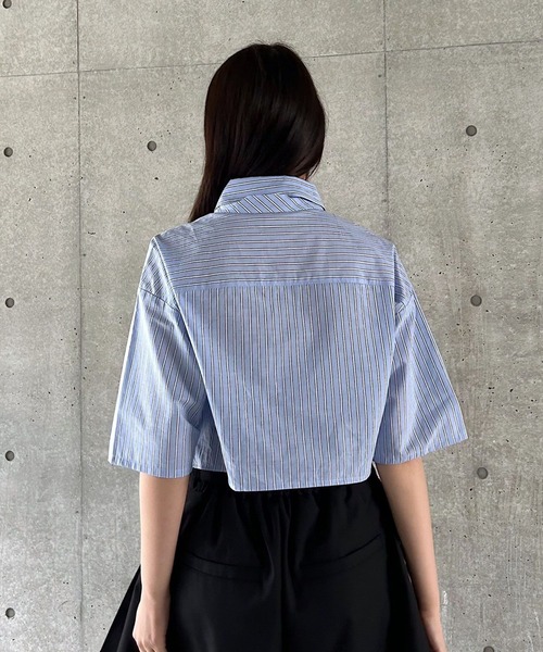 PAGEBOY（ページボーイ）の「ネクタイツキショートシャツ（シャツ/ブラウス・レディース・オフホワイト/ブルー/ブラック・FREE）」の19枚目の写真