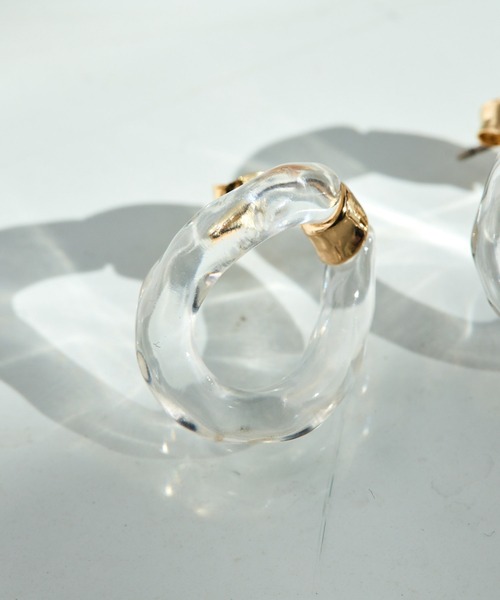 ear PAPILLONNER(イアパピヨネ)の「《チタンポスト》ジェリーリングピアス(ピアス(両耳用)・レディース・ブラウン/クリア/イエロー系その他・FREE)」の6枚目の写真