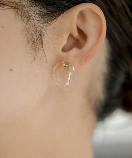 ear PAPILLONNER(イアパピヨネ)の「《チタンポスト》ジェリーリングピアス(ピアス(両耳用)・レディース・ブラウン/クリア/イエロー系その他・FREE)」の7枚目の写真