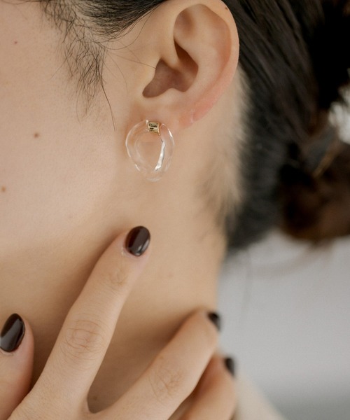 ear PAPILLONNER(イアパピヨネ)の「《チタンポスト》ジェリーリングピアス(ピアス(両耳用)・レディース・ブラウン/クリア/イエロー系その他・FREE)」の9枚目の写真