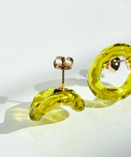 ear PAPILLONNER(イアパピヨネ)の「《チタンポスト》ジェリーリングピアス(ピアス(両耳用)・レディース・ブラウン/クリア/イエロー系その他・FREE)」の17枚目の写真