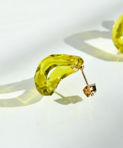 ear PAPILLONNER(イアパピヨネ)の「《チタンポスト》ジェリーリングピアス(ピアス(両耳用)・レディース・ブラウン/クリア/イエロー系その他・FREE)」の18枚目の写真