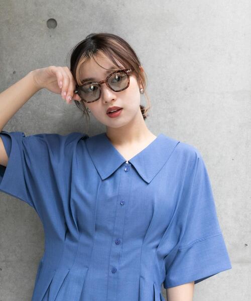 SENSE OF PLACE by URBAN RESEARCH（センスオブプレイスバイアーバンリサーチ）の「『ユニセックス』ウェリントンサングラス（メガネ・メンズ・ブラウン/ブルー系その他/ブルー/クリア・ONE）」の6枚目の写真