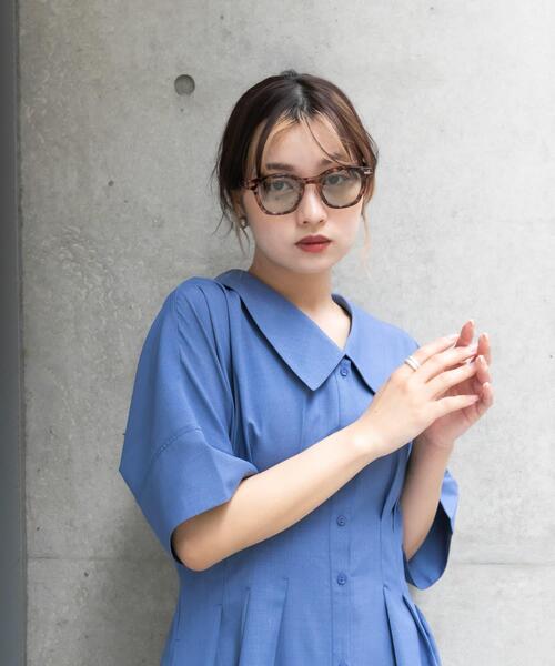 SENSE OF PLACE by URBAN RESEARCH（センスオブプレイスバイアーバンリサーチ）の「『ユニセックス』ウェリントンサングラス（メガネ・メンズ・ブラウン/ブルー系その他/ブルー/クリア・ONE）」の7枚目の写真