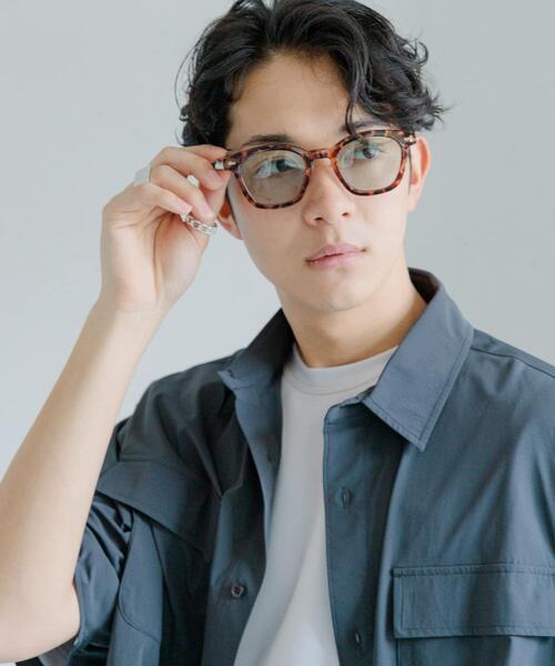 SENSE OF PLACE by URBAN RESEARCH（センスオブプレイスバイアーバンリサーチ）の「『ユニセックス』ウェリントンサングラス（メガネ・メンズ・ブラウン/ブルー系その他/ブルー/クリア・ONE）」の13枚目の写真