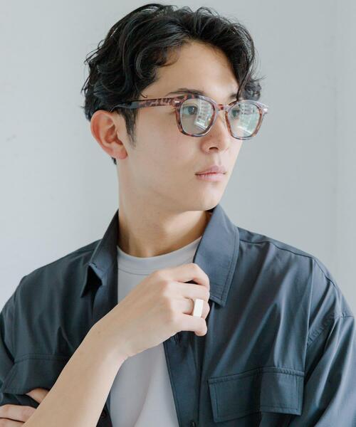 SENSE OF PLACE by URBAN RESEARCH（センスオブプレイスバイアーバンリサーチ）の「『ユニセックス』ウェリントンサングラス（メガネ・メンズ・ブラウン/ブルー系その他/ブルー/クリア・ONE）」の14枚目の写真