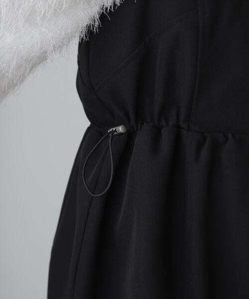 FREE'S MART（フリーズマート）の「◆ウエストドロストミニキャミワンピース（ワンピース・レディース・ブラック/ホワイト・SMALL/MEDIUM）」の14枚目の写真