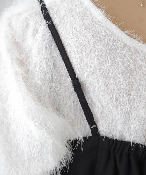 FREE'S MART（フリーズマート）の「◆ウエストドロストミニキャミワンピース（ワンピース・レディース・ブラック/ホワイト・SMALL/MEDIUM）」の17枚目の写真