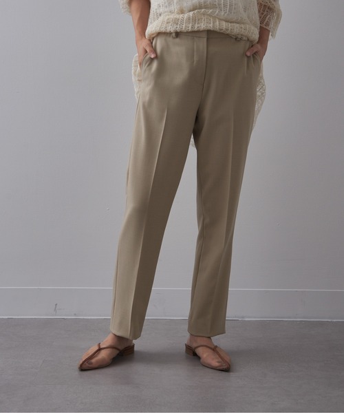 SETUP7（セットアップセブン）の「【SETUP7】Basic Tapered Pants　/　美シルエットベーシックテーパードパンツ（スラックス・レディース・ブラック/ライトベージュ/ブラウン/ライトブルー・S/M/XS）」の4枚目の写真