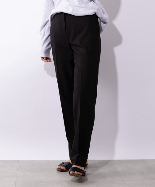 SETUP7（セットアップセブン）の「【SETUP7】Basic Tapered Pants　/　美シルエットベーシックテーパードパンツ（スラックス・レディース・ブラック/ライトベージュ/ブラウン/ライトブルー・S/M/XS）」の2枚目の写真