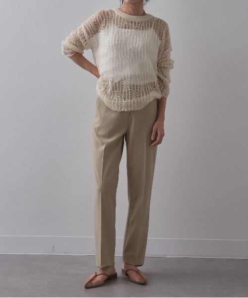 SETUP7（セットアップセブン）の「【SETUP7】Basic Tapered Pants　/　美シルエットベーシックテーパードパンツ（スラックス・レディース・ブラック/ライトベージュ/ブラウン/ライトブルー・S/M/XS）」の20枚目の写真