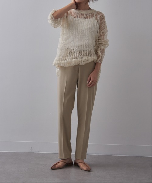 SETUP7（セットアップセブン）の「【SETUP7】Basic Tapered Pants　/　美シルエットベーシックテーパードパンツ（スラックス・レディース・ブラック/ライトベージュ/ブラウン/ライトブルー・S/M/XS）」の6枚目の写真