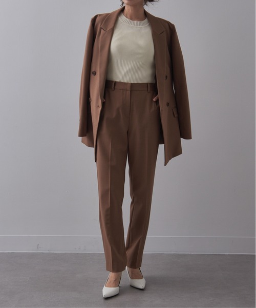 SETUP7（セットアップセブン）の「【SETUP7】Basic Tapered Pants　/　美シルエットベーシックテーパードパンツ（スラックス・レディース・ブラック/ライトベージュ/ブラウン/ライトブルー・S/M/XS）」の9枚目の写真