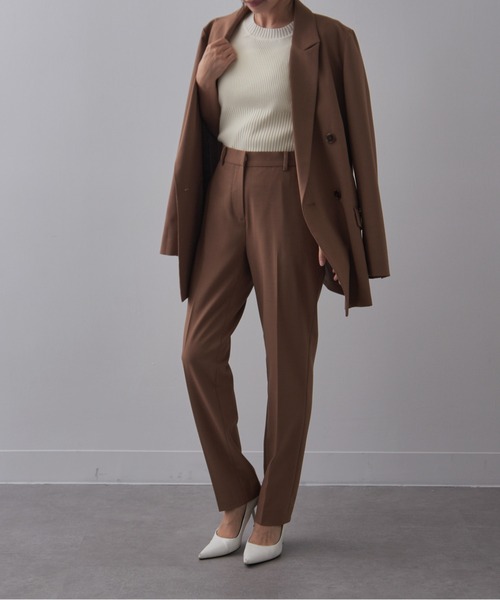 SETUP7（セットアップセブン）の「【SETUP7】Basic Tapered Pants　/　美シルエットベーシックテーパードパンツ（スラックス・レディース・ブラック/ライトベージュ/ブラウン/ライトブルー・S/M/XS）」の10枚目の写真