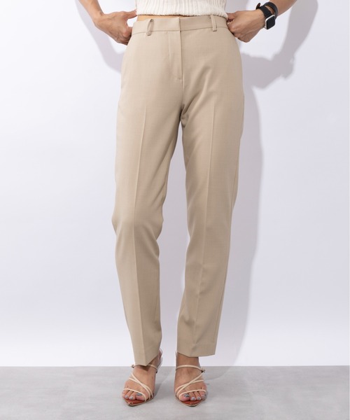 SETUP7（セットアップセブン）の「【SETUP7】Basic Tapered Pants　/　美シルエットベーシックテーパードパンツ（スラックス・レディース・ブラック/ライトベージュ/ブラウン/ライトブルー・S/M/XS）」の13枚目の写真