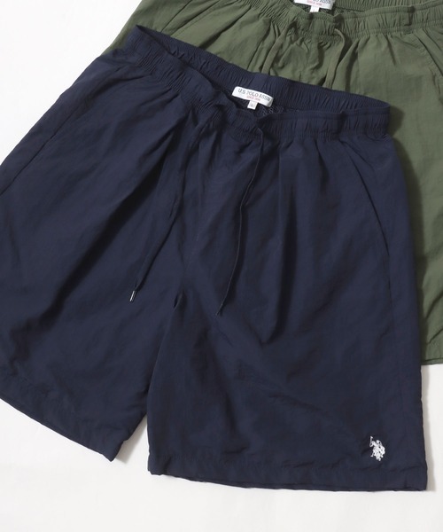 U.S. POLO ASSN.(ユーエスポロアッスン)の「U.S. POLO ASSN./ユーエスポロアッスン 水陸両用 オーバーサイズ ナイロン ロゴ ワンポイント刺繍 無地 ショートパンツ/ハーフパンツ/ショーツ/イージーパンツ/レディース メンズ(その他パンツ・メンズ・ベージュ/ブラック/カーキ/グレー/ネイビー・M/L/LL)」の5枚目の写真