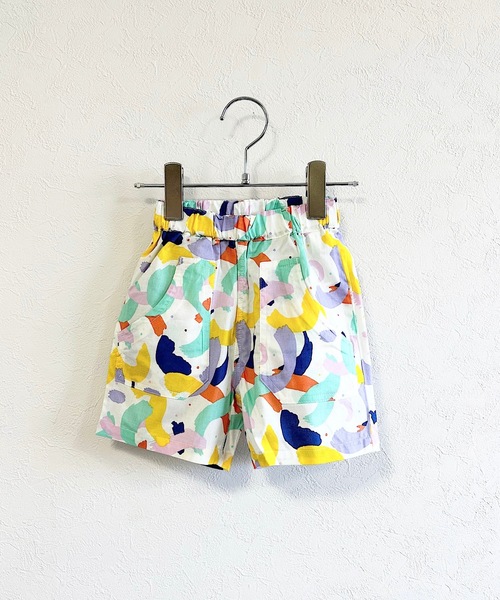 hungry heart(ハングリーハート)の「【Hungry Heart】ペイントガラ4ブタケパンツ(80~130cm)(その他パンツ・キッズ・マルチ/ブラック・80/90/100/110/120/130)」の1枚目の写真