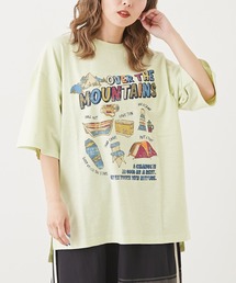 CUBE SUGAR | スラブ天竺アウトドアプリントビッグTシャツ(Tシャツ/カットソー)