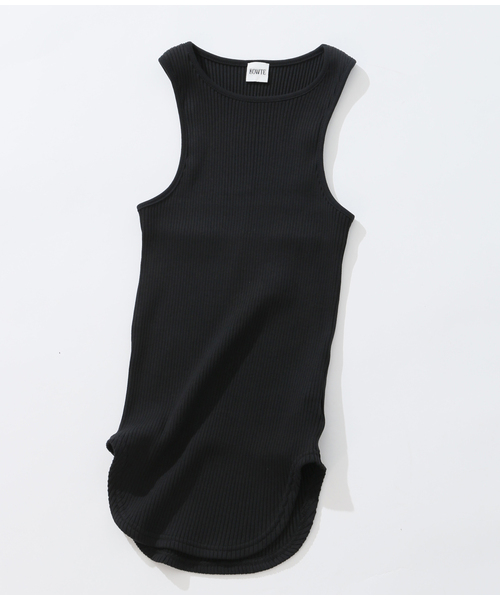 BOWTE（バウト）の「BOWTE（バウト） High Twist Cotton Rib Tunk Top 