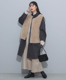 BEAMS HEART | ボアベスト付き モッズコート (セットアイテム)(モッズコート)