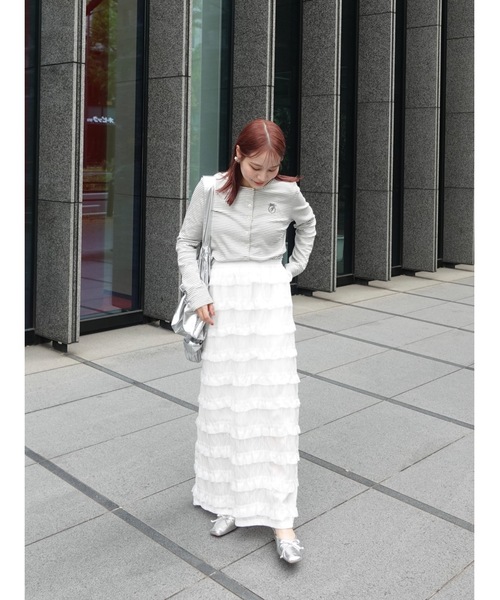JUMELLE(ジュメロ)の「【ウエストゴム/ストレスフリー】cut narrow skirt(スカート・レディース・ブラック/ホワイト・MEDIUM)」の21枚目の写真