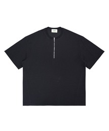 Ressaca（レサーカ）の「ハーフジップ/スナップボタン オーバーサイズワッフル半袖Tシャツ（Tシャツ/カットソー・メンズ）」