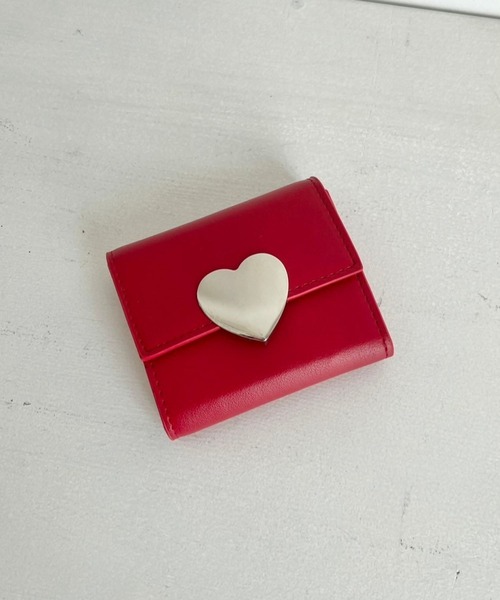 Me%(ミィパーセント)の「ハートパーツサイフ 126836(財布・レディース・ブラック/ホワイト/シルバー/レッド/ブラウン・FREE)」の4枚目の写真
