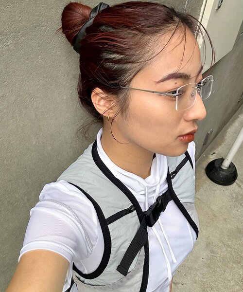 WHO'S WHO gallery（フーズフーギャラリー）の「スクエアメガネ（サングラス・レディース・ブラック・FREE）」の3枚目の写真