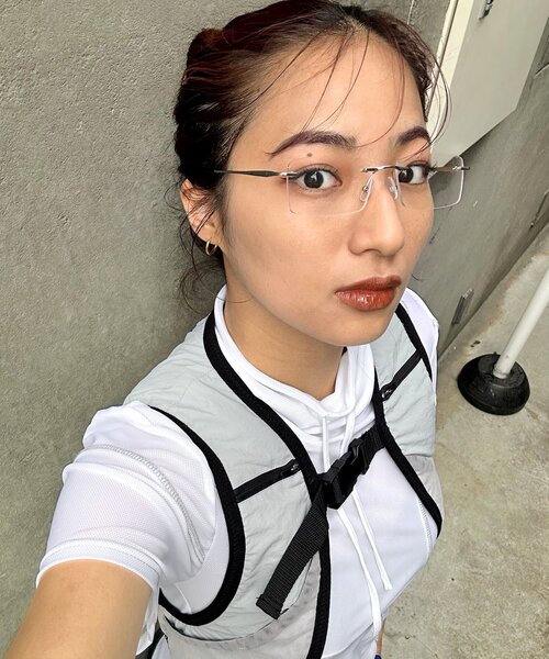 WHO'S WHO gallery（フーズフーギャラリー）の「スクエアメガネ（サングラス・レディース・ブラック・FREE）」の8枚目の写真