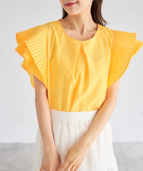 tocco closet(トッコ クローゼット)の「【ZOZO限定】プリーツスリーブブラウス(シャツ/ブラウス・レディース・グレー/オフホワイト/ブルー/イエロー/グリーン/ピンク・M)」の21枚目の写真