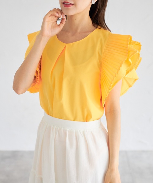 tocco closet(トッコ クローゼット)の「【ZOZO限定】プリーツスリーブブラウス(シャツ/ブラウス・レディース・グレー/オフホワイト/ブルー/イエロー/グリーン/ピンク・M)」の22枚目の写真
