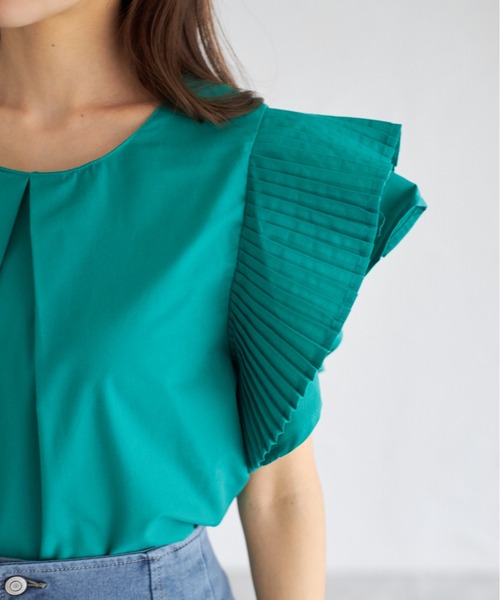 tocco closet(トッコ クローゼット)の「【ZOZO限定】プリーツスリーブブラウス(シャツ/ブラウス・レディース・グレー/オフホワイト/ブルー/イエロー/グリーン/ピンク・M)」の17枚目の写真