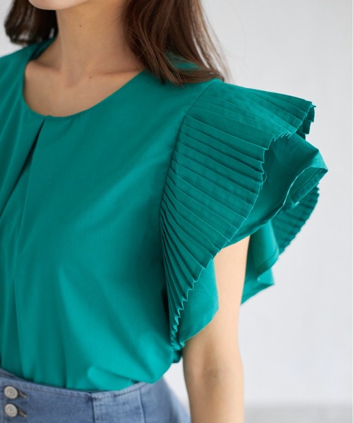 tocco closet(トッコ クローゼット)の「【ZOZO限定】プリーツスリーブブラウス(シャツ/ブラウス・レディース・グレー/オフホワイト/ブルー/イエロー/グリーン/ピンク・M)」の18枚目の写真