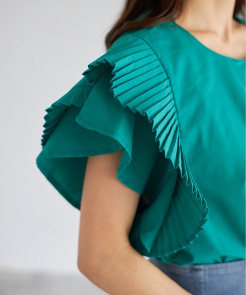 tocco closet(トッコ クローゼット)の「【ZOZO限定】プリーツスリーブブラウス(シャツ/ブラウス・レディース・グレー/オフホワイト/ブルー/イエロー/グリーン/ピンク・M)」の19枚目の写真