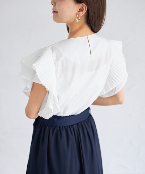 tocco closet(トッコ クローゼット)の「【ZOZO限定】プリーツスリーブブラウス(シャツ/ブラウス・レディース・グレー/オフホワイト/ブルー/イエロー/グリーン/ピンク・M)」の10枚目の写真