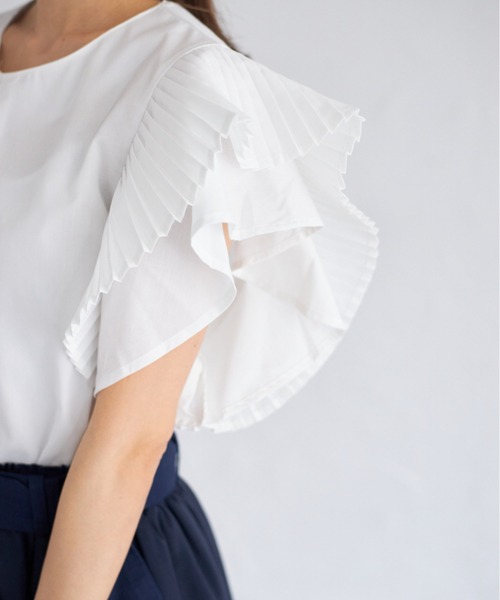 tocco closet(トッコ クローゼット)の「【ZOZO限定】プリーツスリーブブラウス(シャツ/ブラウス・レディース・グレー/オフホワイト/ブルー/イエロー/グリーン/ピンク・M)」の12枚目の写真