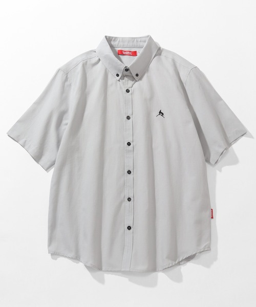 Healthknit(ヘルスニット)の「【Healthknit/ヘルスニット】オックスフォード ボタンダウン ワンポイント ショートスリーブシャツ(シャツ/ブラウス・メンズ・ホワイト/ライトグレー/サックスブルー・L/M/XL)」の2枚目の写真