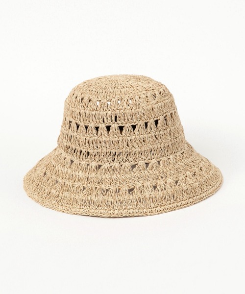 LAKOLE（ラコレ）の「透かしペーパーMIXハット / 100136（ハット・レディース・ベージュ/ブラック/ブルー・FREE）」の7枚目の写真