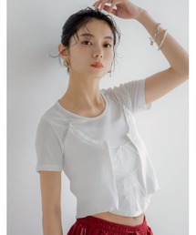 Re:EDIT | [森カンナさん着用][2024 SUMMER COLLECTION]レースネックリボンキャミソール(キャミソール)