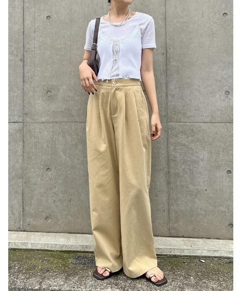 Re:EDIT(リエディ)の「レースネックリボンキャミソール(キャミソール・レディース・ブラック/ホワイト・MEDIUM/LARGE)」の5枚目の写真