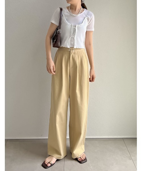 Re:EDIT(リエディ)の「レースネックリボンキャミソール(キャミソール・レディース・ブラック/ホワイト・MEDIUM/LARGE)」の9枚目の写真