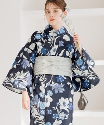 かんたん着付け】二部式浴衣3点セット(セパレート浴衣・帯・着付け本