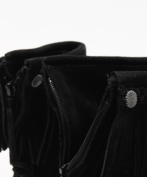 Minnetonka(ミネトンカ)の「MINNETONKA(ミネトンカ) / フリンジ バックジップブーツ HI TOP BACK ZIP BOOT(ブーツ・レディース・グレー/ブラウン/タン/ブラック/ダークブラウン・5/9/8/7/6/6.5/8.5/7.5/5.5)」の11枚目の写真