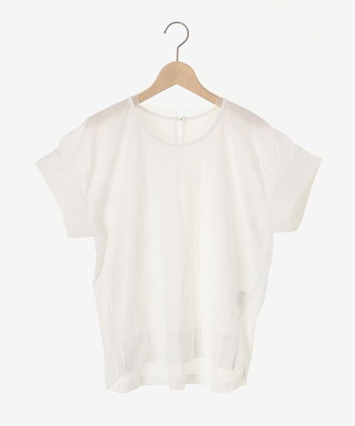 le.coeur blanc(ルクールブラン)の「シルケットタックスリーブプルオーバー(Tシャツ/カットソー・レディース・オフホワイト/ブルー/カーキオリーブ/ブラック・38)」の5枚目の写真