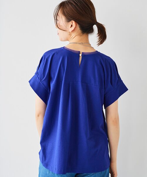 le.coeur blanc(ルクールブラン)の「シルケットタックスリーブプルオーバー(Tシャツ/カットソー・レディース・オフホワイト/ブルー/カーキオリーブ/ブラック・38)」の20枚目の写真
